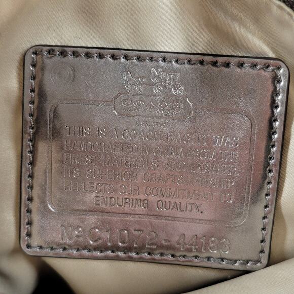 Coach Signature Cs Chain Link Op Art Bag Brown Purple Crossbody Fabric Leather - Picture 9 of 12